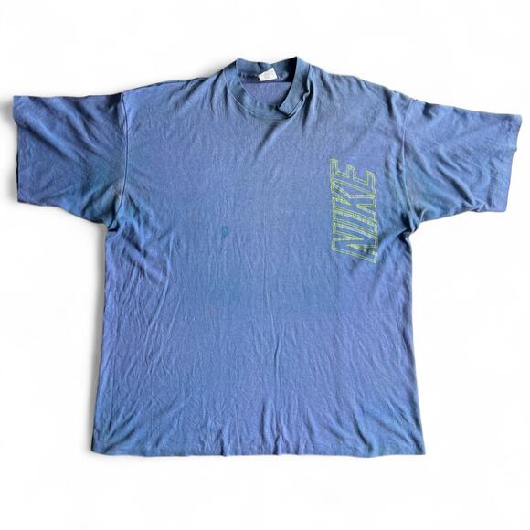 Vintage 80s 90s Nike Grunge Graphic Spellout T Shirt USA Made Single Stitch 3XLT - Picture 1 of 9